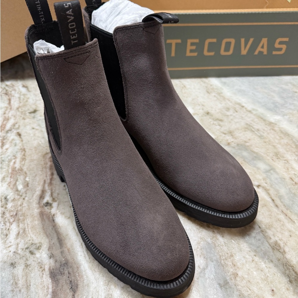 Tecovas Men's Charcoal Suede Boots
